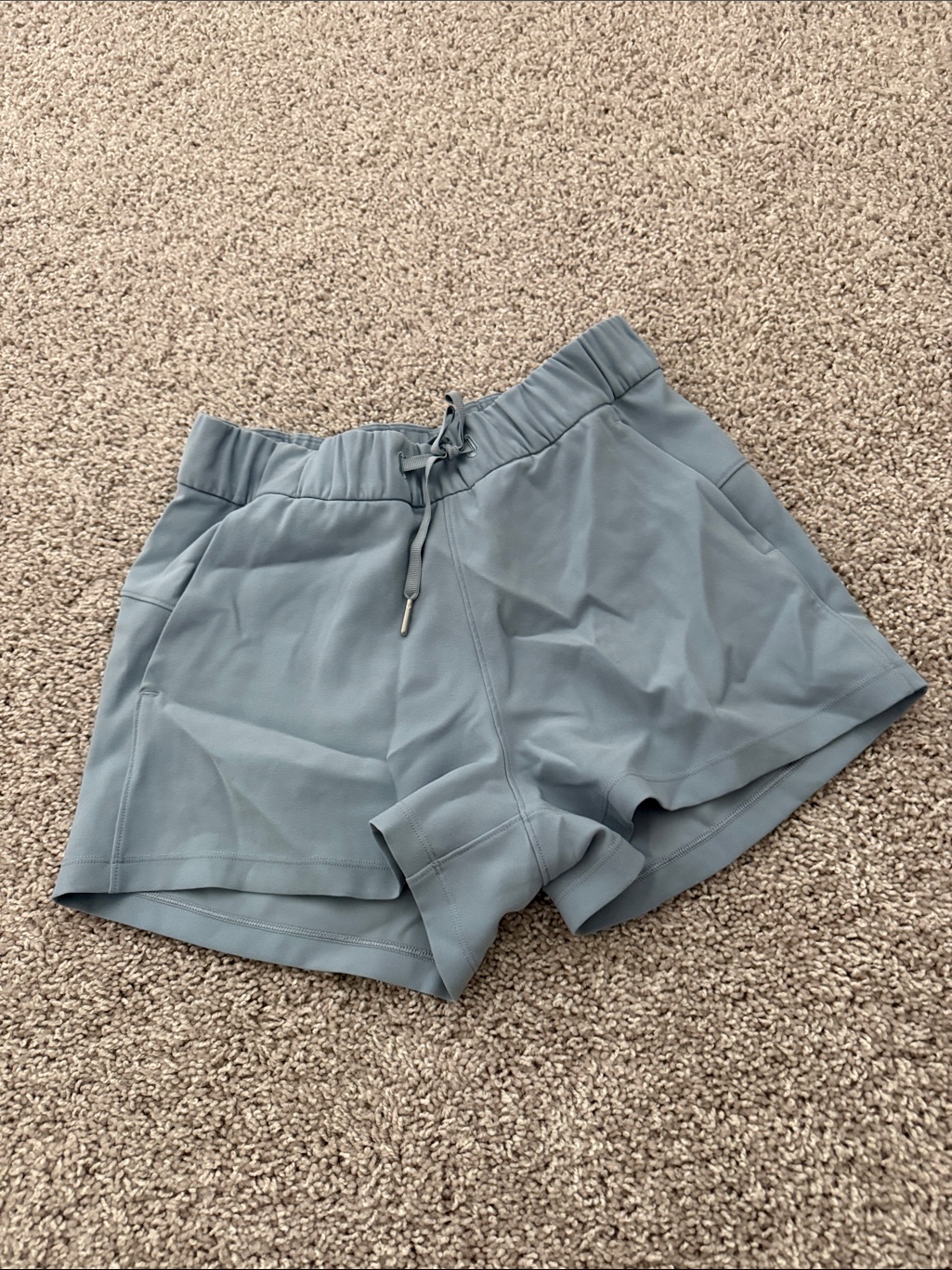 Lululemon Athletica Slate Blue Drawstring Athletic Shorts